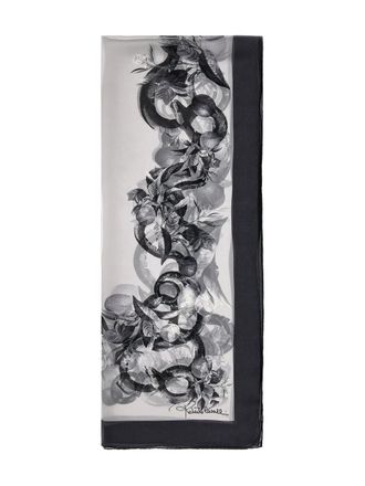 Roberto Cavalli printed scarf - Black