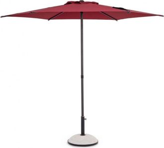 Konte Design Sombrilla de jard&iacute;n con m&aacute;stil central de acero y lona roja