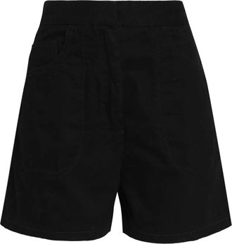 Osklen logo shorts - women - Cotton - 40 - Black