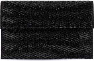 Olga Berg Cara Crystal Envelope Clutch in Black at Nordstrom