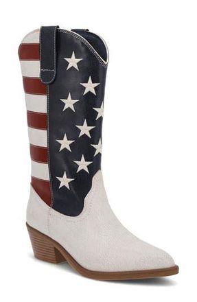 Mia Stars and Stripes Western Boot in Red/white/blue at Nordstrom Rack, Size 6.5