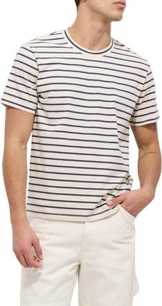Alex Mill Standard Stripe T-Shirt in Ivory/Navy at Nordstrom, Size X-Large