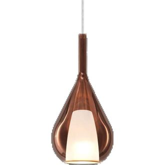 Ideal Lux Sospensione Contemporanea Kalique Vetro Rame Bianco E Cromo 1 Luce E27 H40Cm