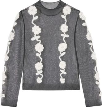 Ganni Top 2649 - Dames - Longsleeves - Zwart - S - Tops