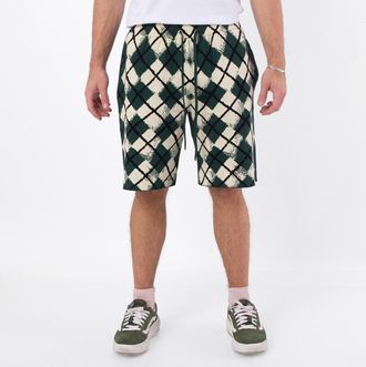 Burberry Knitted Argyle Pattern Cotton Shorts, Size X-Small