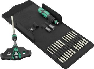 Wera Kraftform Kompakt 400 ra shk Set 1 05136072001 Kit inserti 19 parti Croce Phillips, Croce Pozidriv, Brugola intern - Wera