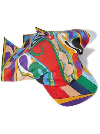 Pucci Cappello con stampa Orchidee - Rosso