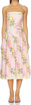 Amanda Uprichard Delora Midi Dress In Limoncello