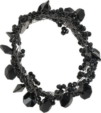 Maria Calderara Bracciale con perline - Nero