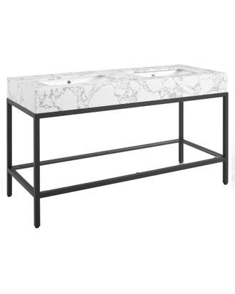 ModWay Discontinued Modway Kingsley 60In Stainless Steel Bathroom Vanity