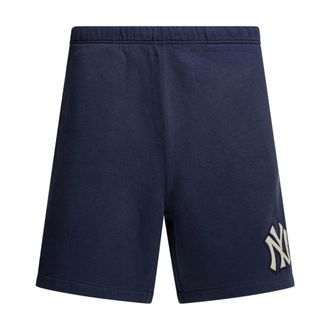 Polo Ralph Lauren New York Yankees Logo Fleece Shorts - Heren - Korte Broeken - Blauw - S - Katoen - Korte Broeken