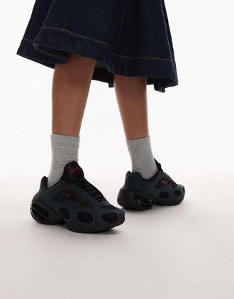 Nike Air Max Muse - Sneakers nere e verde scuro-Nero