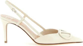 Valentino Garavani White Logo Pumps