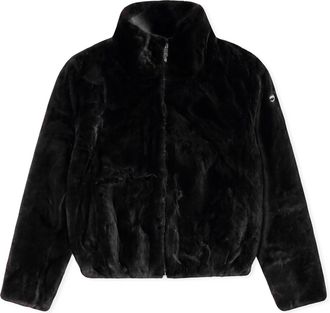 Freddy Giacca Donna in Pelliccia Sintetica con Zip e Collo Alto
