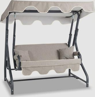 Emob Columpio De Jard&iacute;n Para 3 Personas Con Toldo Morus - Gris