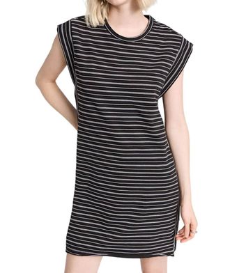 Rag & Bone Heavy Jersey Muscle Dress In Black,white