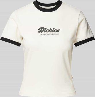 Dickies T-Shirt aus Baumwoll-Mix Modell LEWISTOWN in Ecru, Größe XS