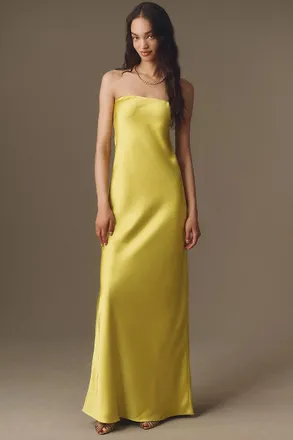 Norma Kamali Bias Strapless Gown