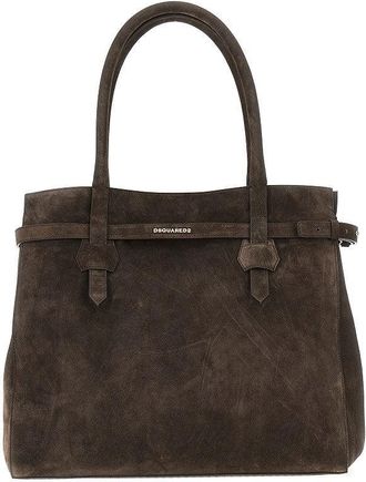 Dsquared2 Suede leather Twin shopping bag Man One Size