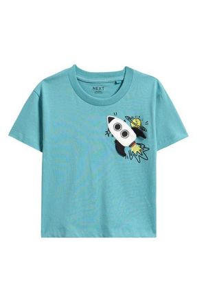 Next Kids Graphic Rocket T-Shirt in Blue at Nordstrom, Size 1.5-2Y
