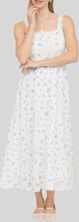 Blu Pepper Ditsy Floral Midi Dress in Blue Multi at Nordstrom Rack, Size Medium