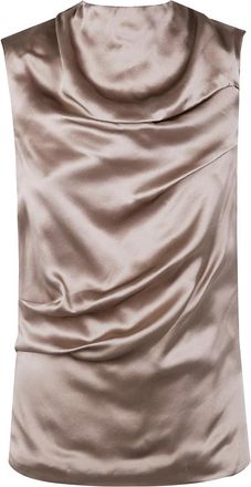 Entire studios Sleek Droop Tank - Dames - Tops zonder mouwen - Bruin - S - Katoen - Tops