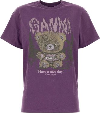 Ganni Mujer, Camisetas, P&uacute;rpura, Talla: S