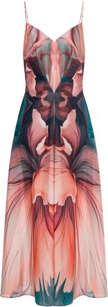 Alberta Ferretti Refined Flowing Dress with Draping