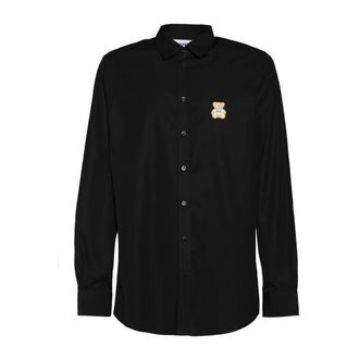 Moschino Klassieke Teddy Shirt - Heren - Casual Overhemden - Zwart - 4XL - Katoen - Overhemden