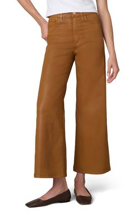 Joe's The Mia Coated High Waist Ankle Wide Leg Jeans in Bronze Brown at Nordstrom, Size 29