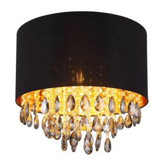 Globo Lighting Globo - Plaf&oacute;n - Coletta - Negro - Vidrio - &Oslash; 40cm - E27 - 15776d
