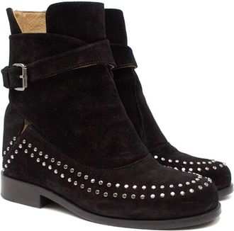 Thakoon Addition Black Suede Studded Fiona2 Boots Size 36