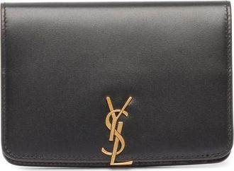 Saint Laurent Voltaire Box Leather Passport Case in Noir at Nordstrom