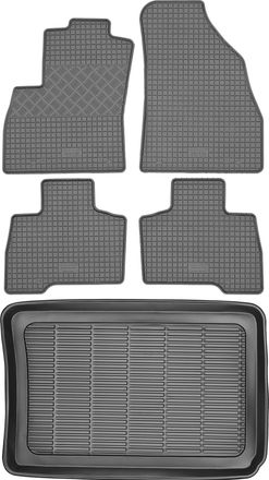 OEM Juego De Alfombrillas De Goma Para Fiat Fiorino Iii Van (2008-2018) + Alfombrilla Para El Maletero