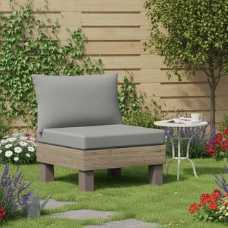 Dmora Sill&oacute;n De Exterior Houghton, Una Silla, Tapizado, Modular Componible, Nogal Marr&oacute;n