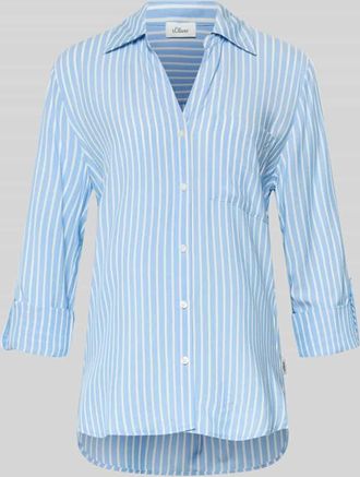 s.Oliver Red Label Comfort Fit Hemdbluse aus reiner Viskose in Hellblau, Gr&ouml;&szlig;e 34