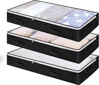 OEM Cajas De Almacenamiento Para Debajo De La Cama, Paquete De 3, Bolsas De Almacenamiento Plegables Para Debajo De La Cama, Gran Capacidad Con Asas Refor