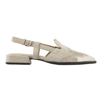 VIA VAI Schoenen, Dames, Grijs, 39 EU, Leer, Jazz Vaienna Slingbacks