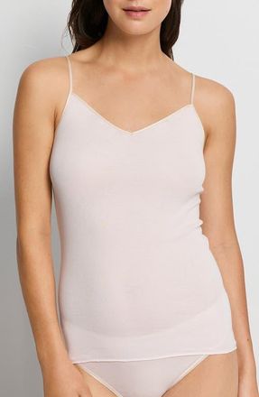 Hanro Cotton Seamless Spaghetti Camisole in Honeydew at Nordstrom, Size X-Small