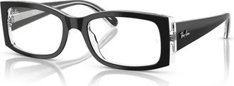 Ray-Ban Zwart Op Transparante Brillenmonturen - Heren - Brillen - Zwart - 52 MM - Accessoires