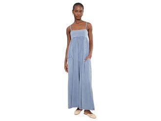 Free People Movement Hot Shot Strappy Onesie 2 Womens Clothing Blue Ash : MD (Womens 8-10), Cotton/Elastane