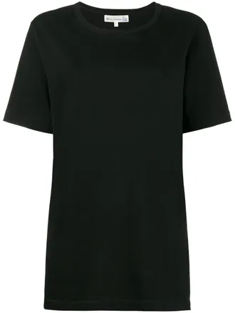 Merz b. Schwanen Black crewneck t shirt - Zwart