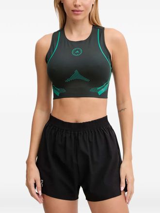adidas by Stella McCartney Top met logodetail - Zwart