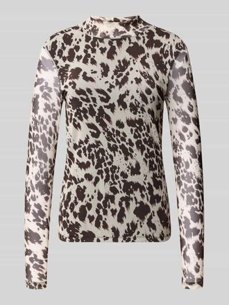 Only Langarmshirt mit Stehkragen Modell ERICA in Ecru, Größe XL