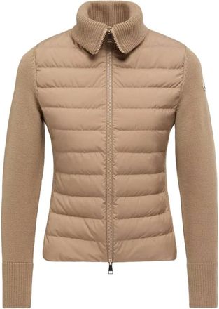 Moncler Cardigans, female, Beige, M, Hybrid Cardigan