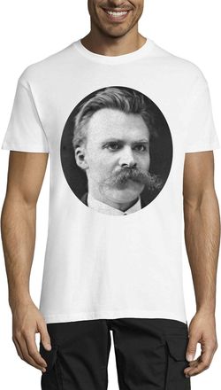 Generic Friedrich Nietzsche German Philosopher Photo Mens Crew Neck T-Shirt White X-Large