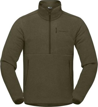 Norrøna Femund Warm2 Halfzip Fleecepullover - Unisex | oliv/braun