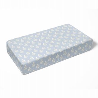 Socialite Polly Crib Sheet In Blue And White