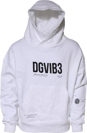 Dolce & Gabbana Witte Hoodie met Logo Print - Heren - Hoodies - Wit - M - Katoen - Hoodies & sweatvesten