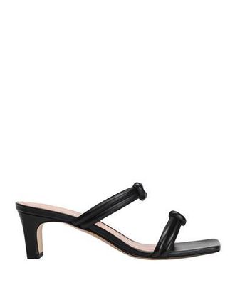 8 by YOOX LEATHER SQUARE TOE MID-HEEL SANDAL